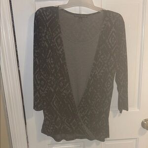 French Laundry Black and Gray Patterned Cardigan